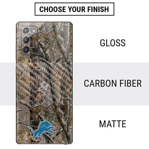 NFL Detroit Lions Realtree AP Camo Galaxy Note20 5G Skin